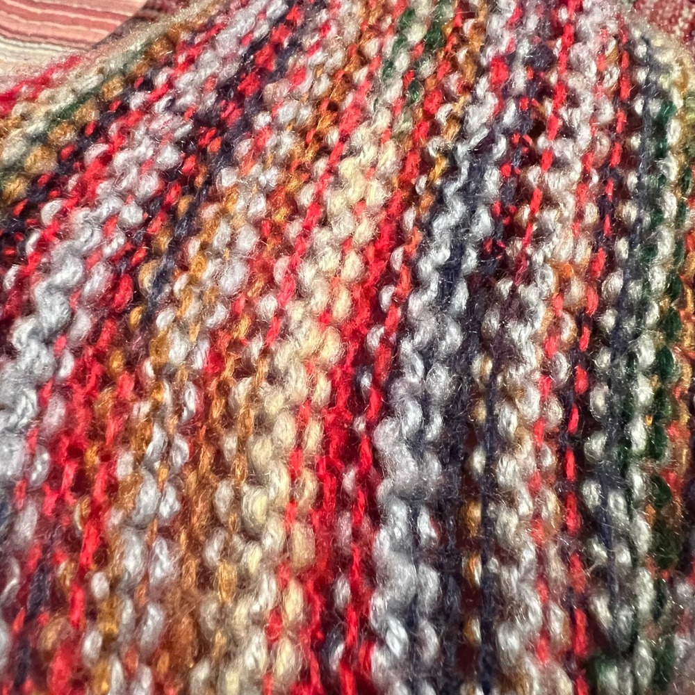 POL Women's Striped Knit Open‎ Front Sleeveless Poncho Cardigan Size S - Picture 6 of 8